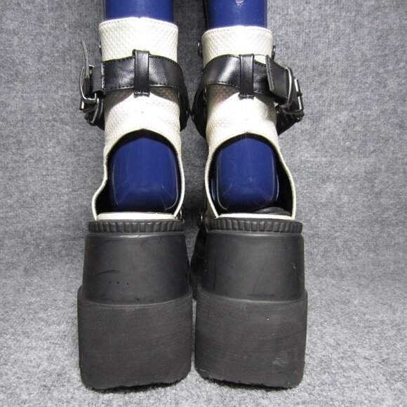 Demonia Boots Womens Size 8 Platform SHAKER-56 Goth Punk Iridescent 5" - Picture 4 of 11